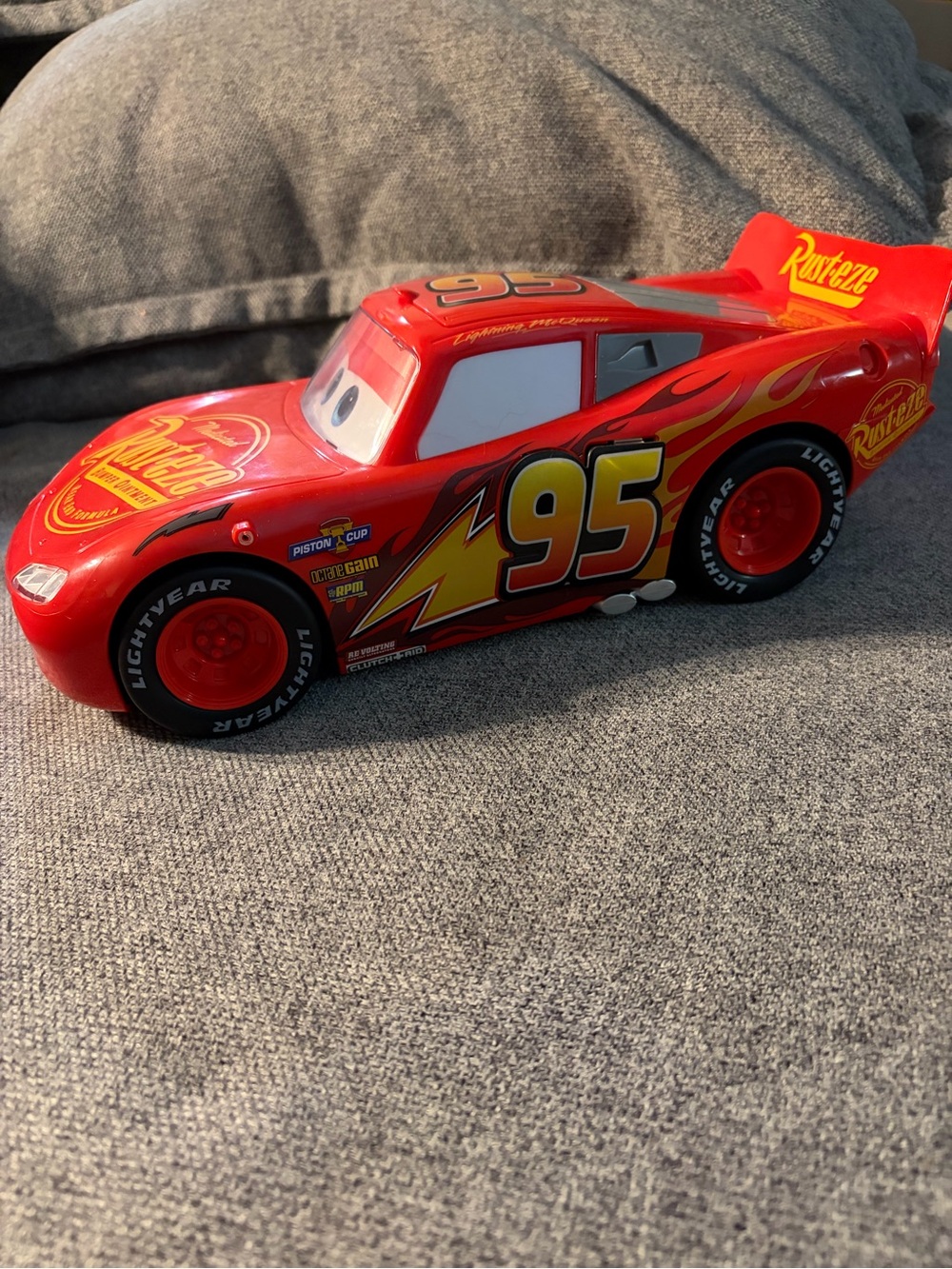 Disney Lightning McQueen Popcorn Bucket 95 Red MISSING STRAP